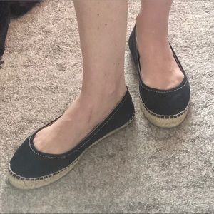 Jimmy Choo Pow Espadrille Flats - Navy Suede